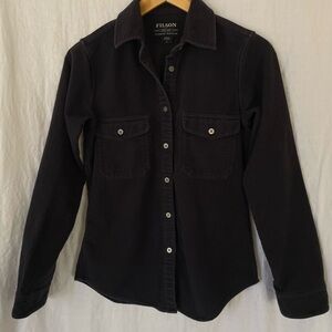 Filson Moleskin Shirt Soft Cotton Pockets Size Small